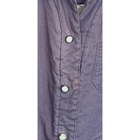 Vtg Structure Men's Chore Jacket Sz M Leather Collar Sherpa Lined Work Barn Farm - Picture 14 of 16